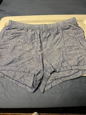 Old Navy Heathered Blue High-Waist Lounge Shorts
